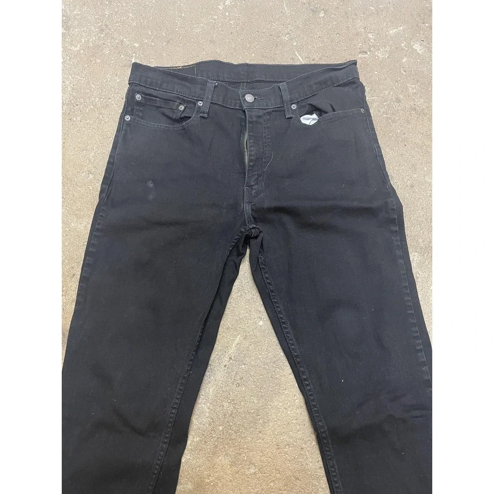 Levis 511 Jeans Mens 36x34 Black Denim Slim‎ Fit Straight Leg Zip Fly 5-Pocket